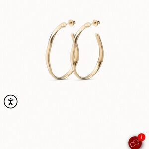UNO de 50 Gold Twisted Hoop Earrings